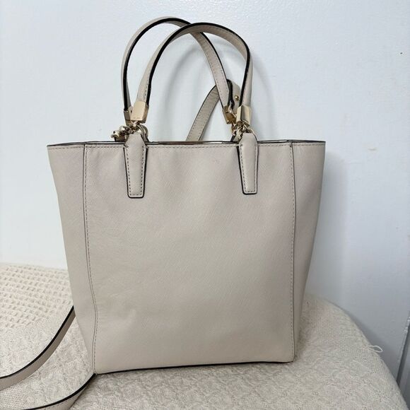 Coach Madison Mini North/South Tote Bag 29001 Parchment Saffiano Leather Purse - Picture 7 of 9